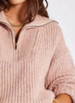 B Y Quarter Zip Sweater-Chi