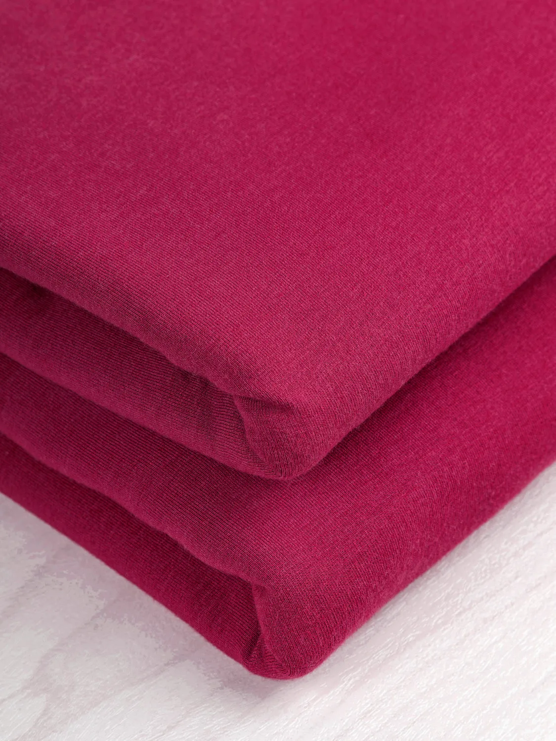 Bamboo Cotton Stretch Fleece - Hibiscus
