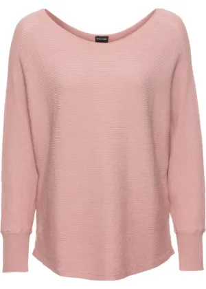 Bodyflirt oversized ribbed sweater, pink