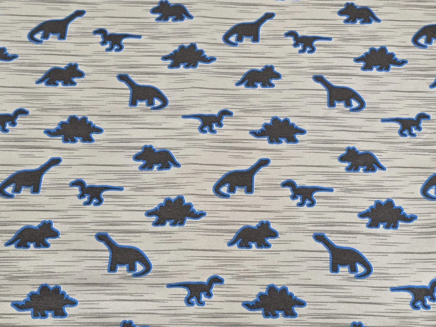 GREY DINO FRENCH TERRY PER METRE SALE