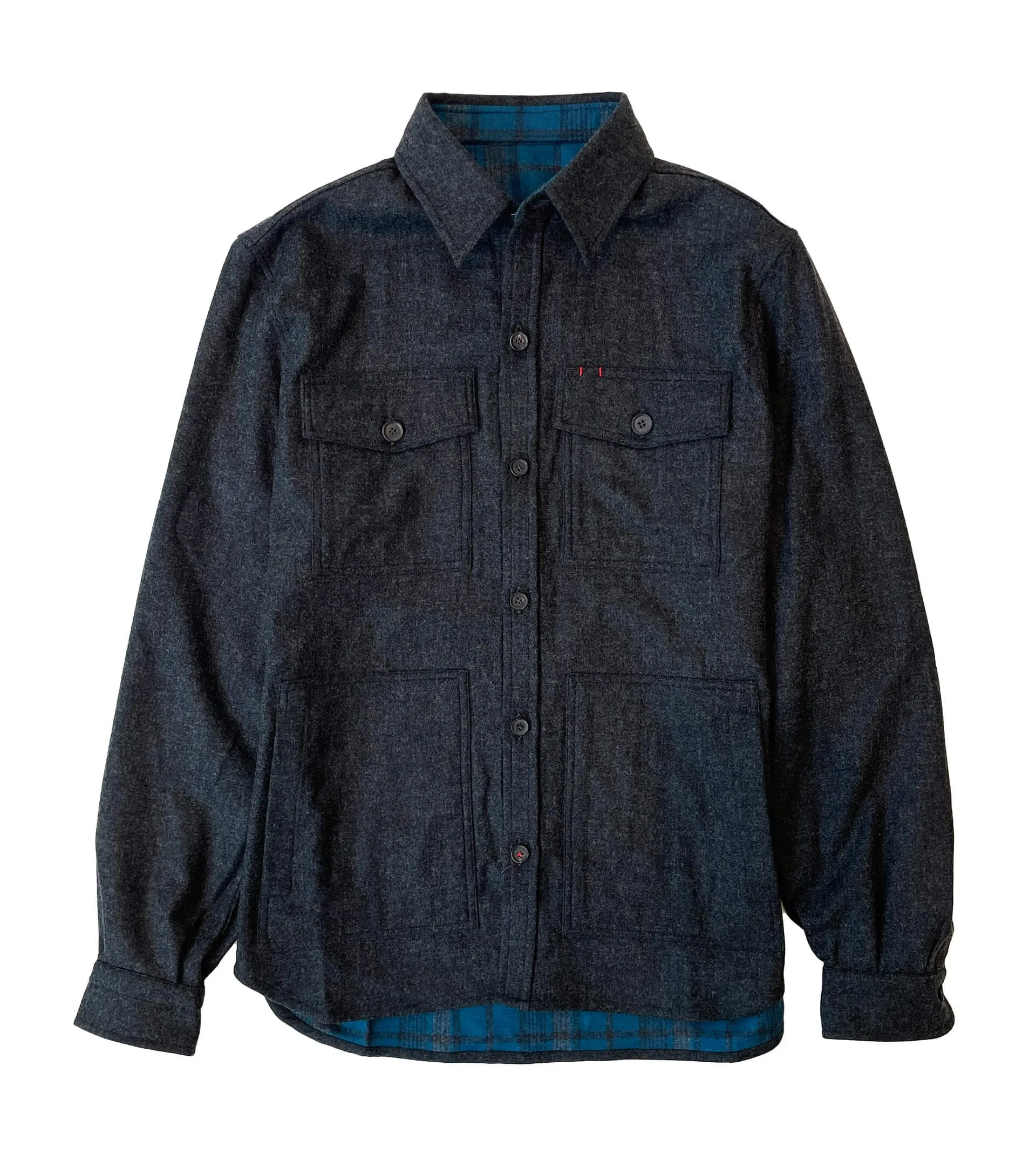 ISAIA Wool/Cashmere Overshirt Grey
