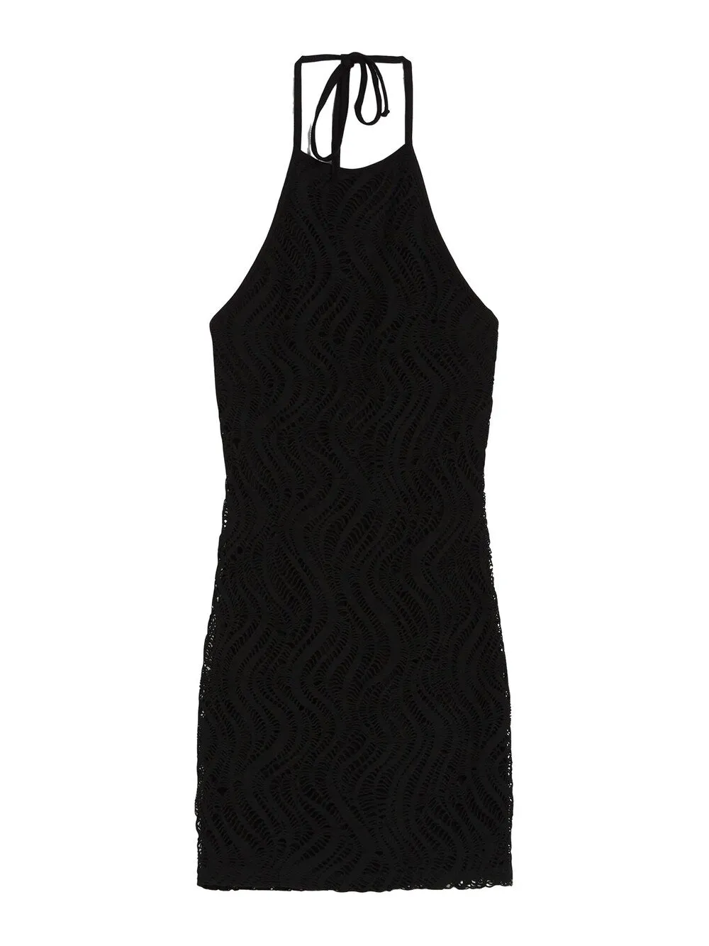 Knitted dress Bershka, black