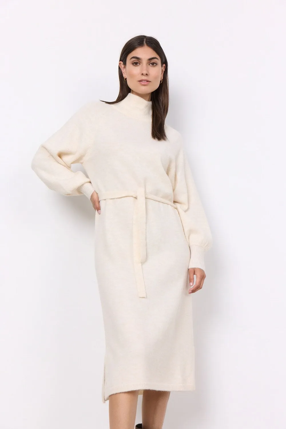 Knitted dress Soyaconcept NESSIE, cream