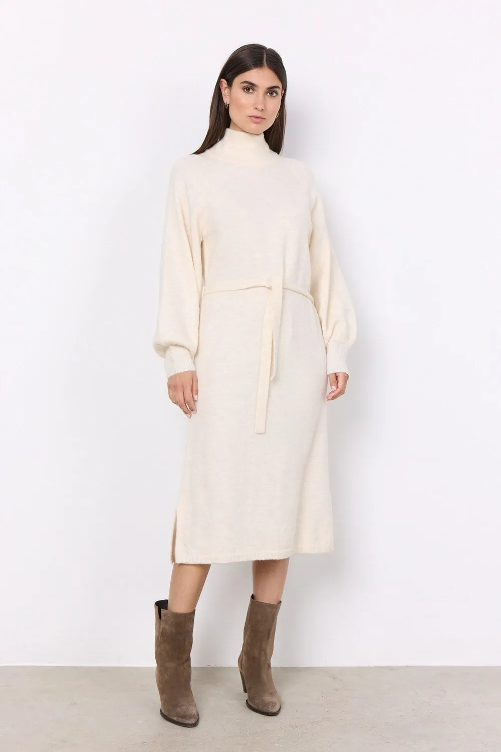 Knitted dress Soyaconcept NESSIE, cream