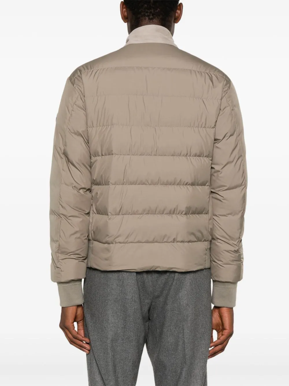 Lountere suede-panel puffer jacket