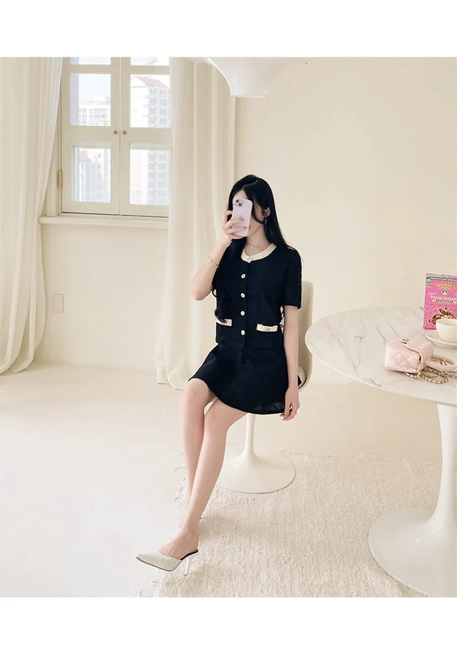Love Seriously Cardigan Skirt Set