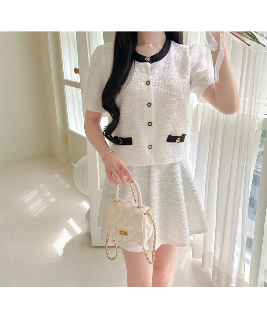 Love Seriously Cardigan Skirt Set