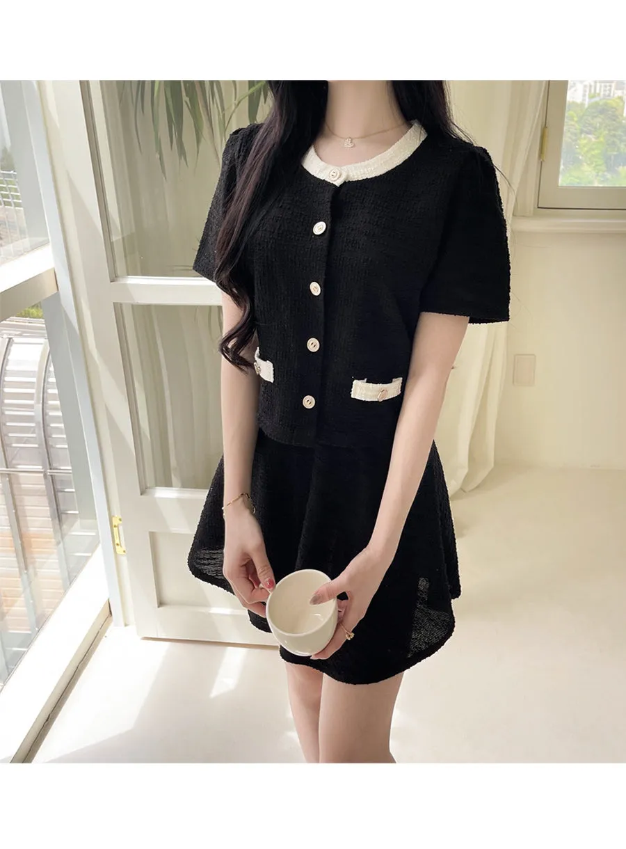 Love Seriously Cardigan Skirt Set