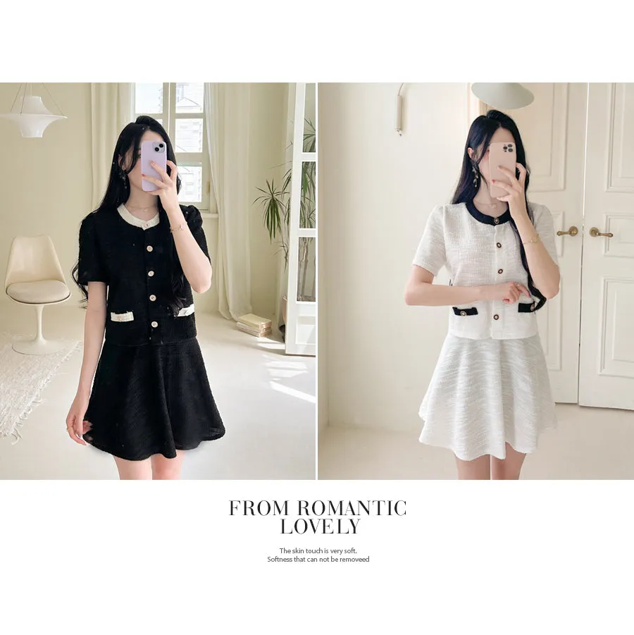 Love Seriously Cardigan Skirt Set