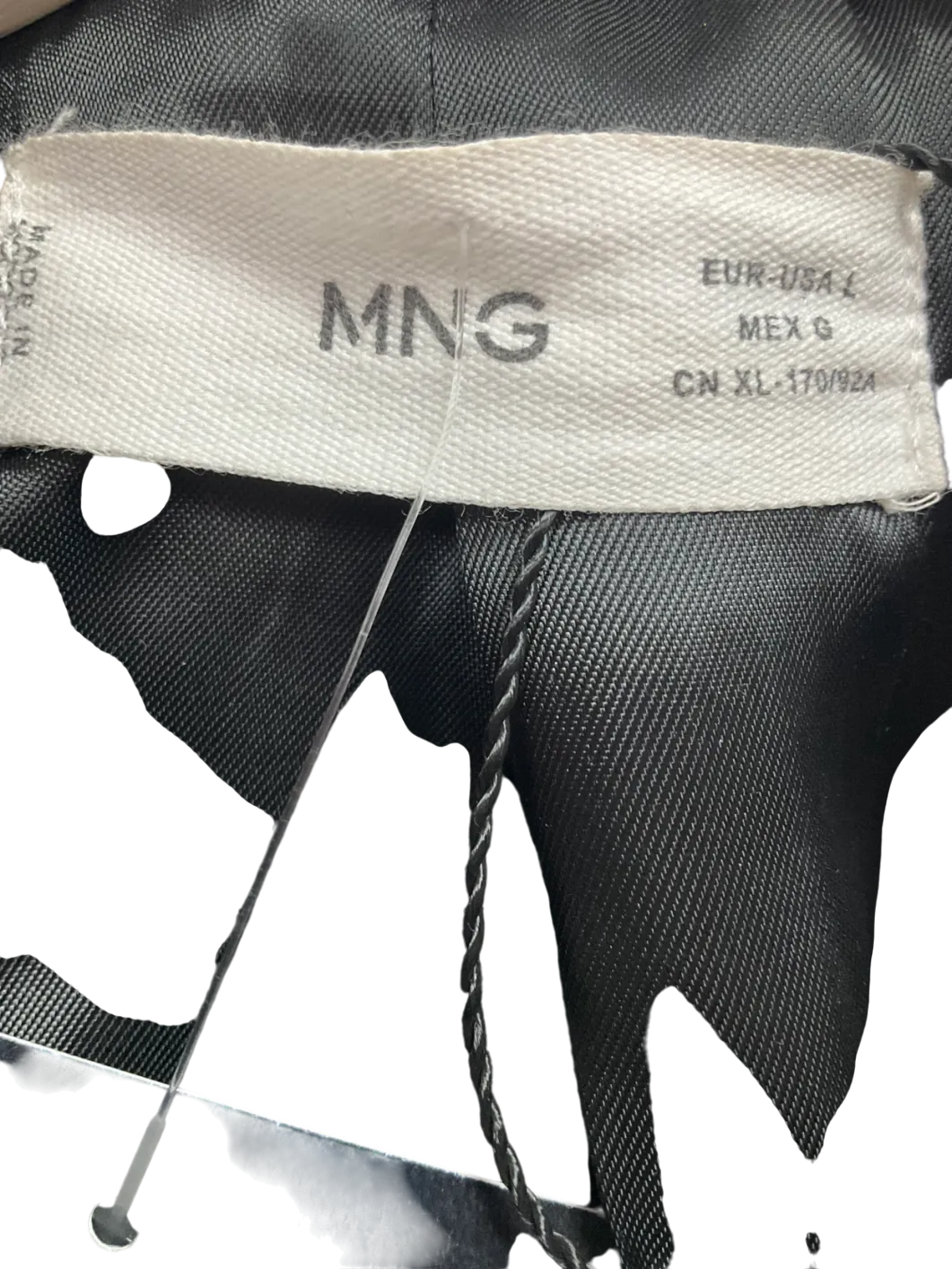 MANGO Black Tweed Blazer UK L