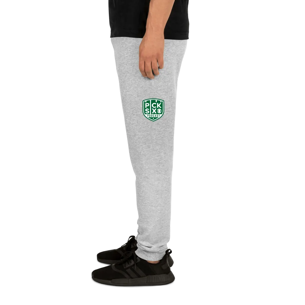 Pick Six Podcast Logo Adult Fleece Joggers
