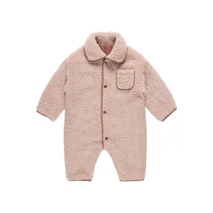 Quincy Mae Shearling Jumpsuit - Blush