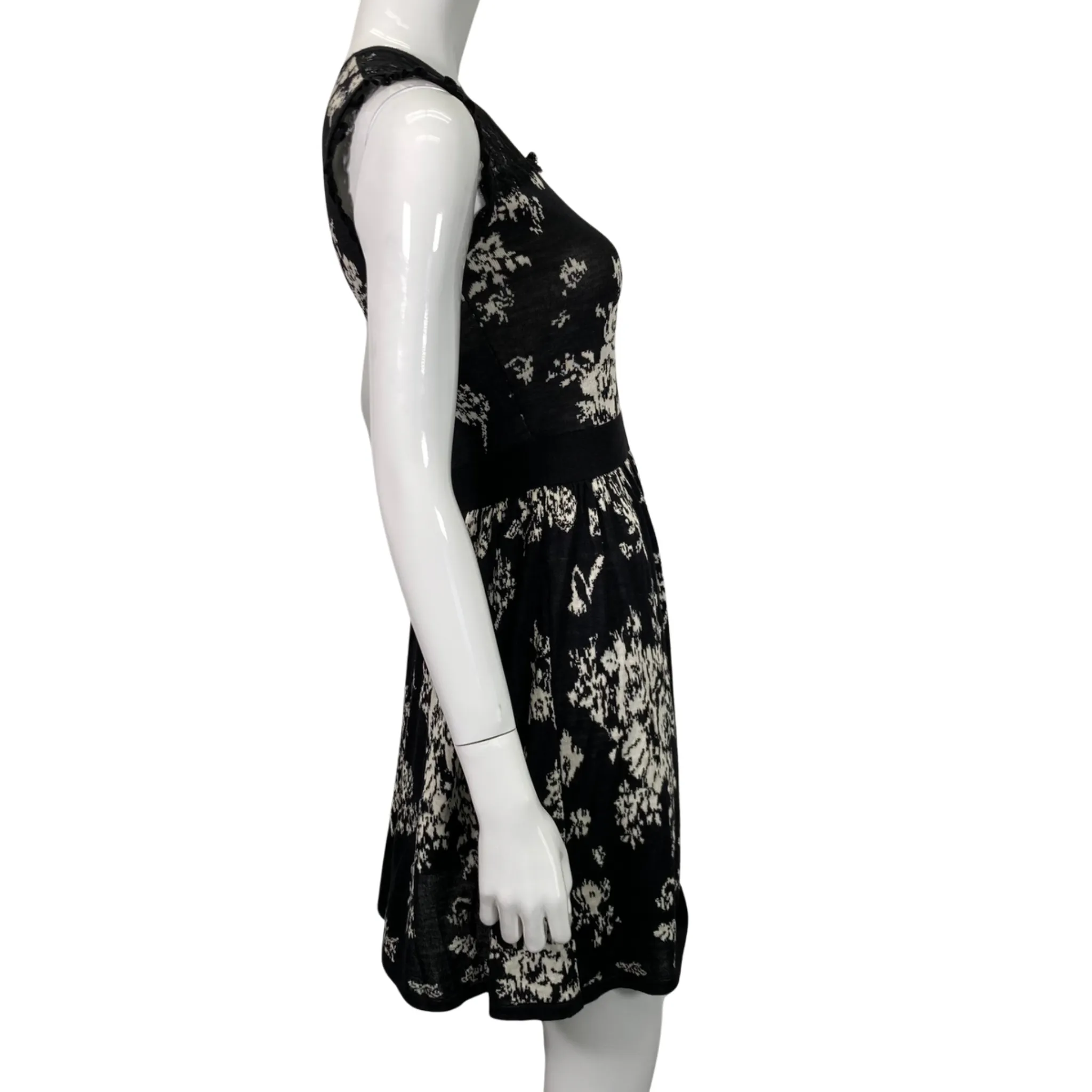 Red Valentino Fit and Flare Black Knitted Dress