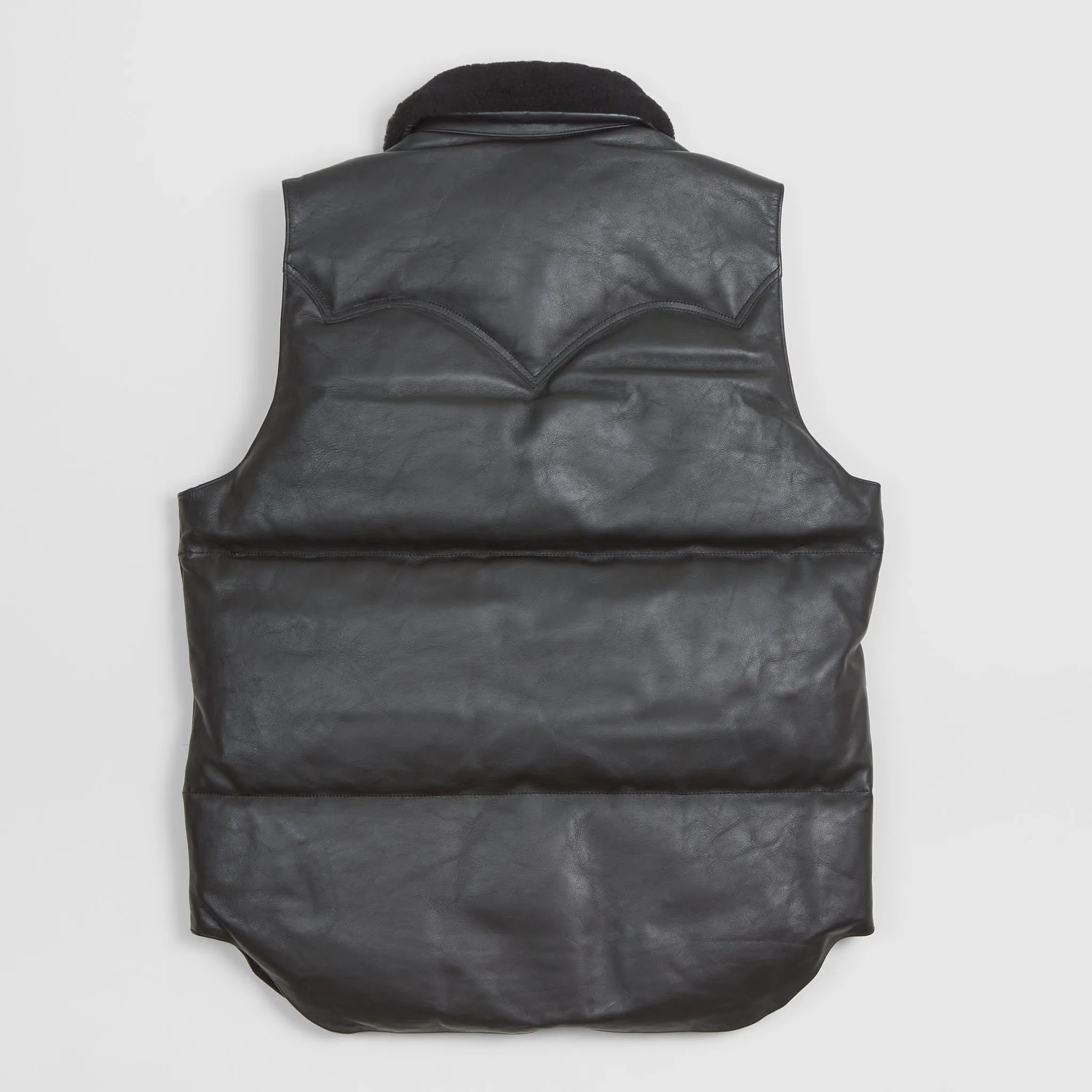 Rocky Mountain Featherbed Black Leather Down Vest
