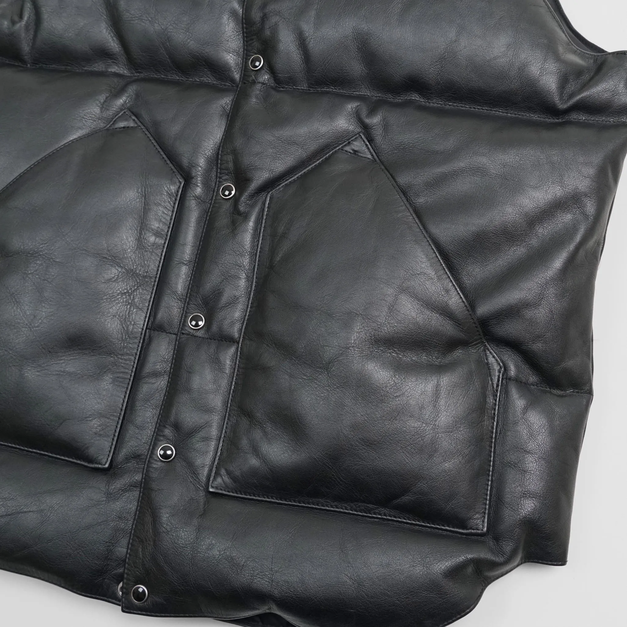 Rocky Mountain Featherbed Black Leather Down Vest