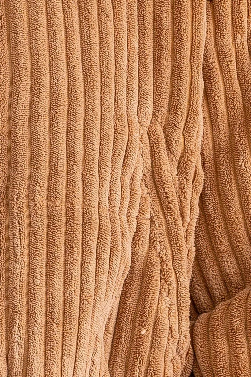 Taupe Corduroy Puffer Jacket