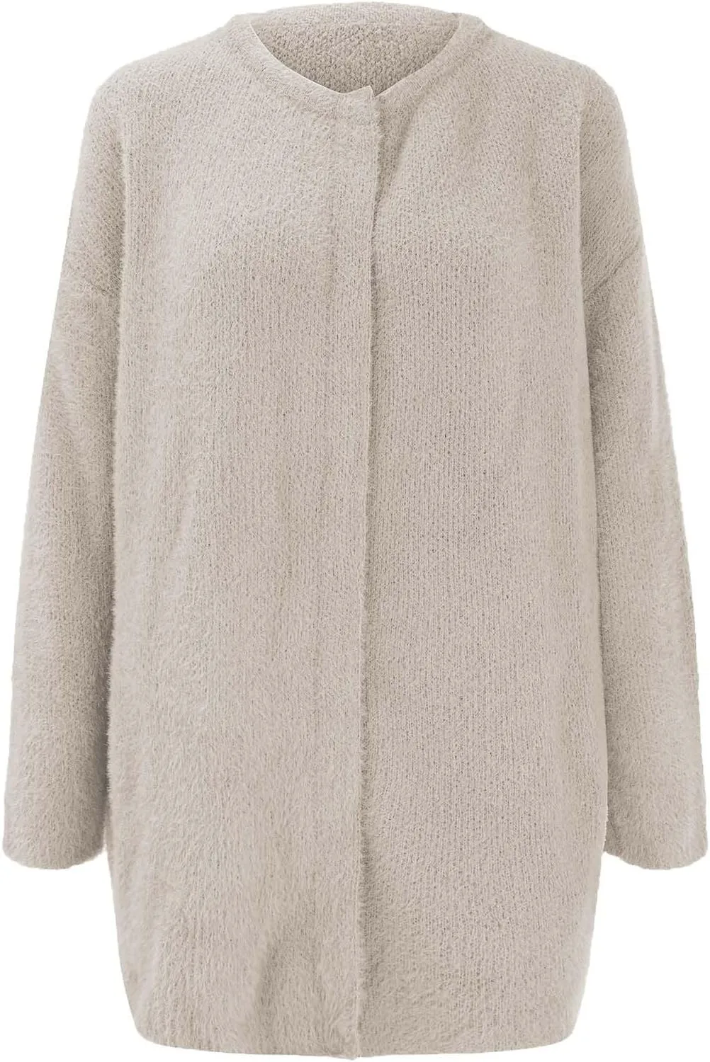 Warm Cardigans for Women Women's Korean Wool Coat Slim Trench Long Coat Fall Winter Elegant Round Ladies Short